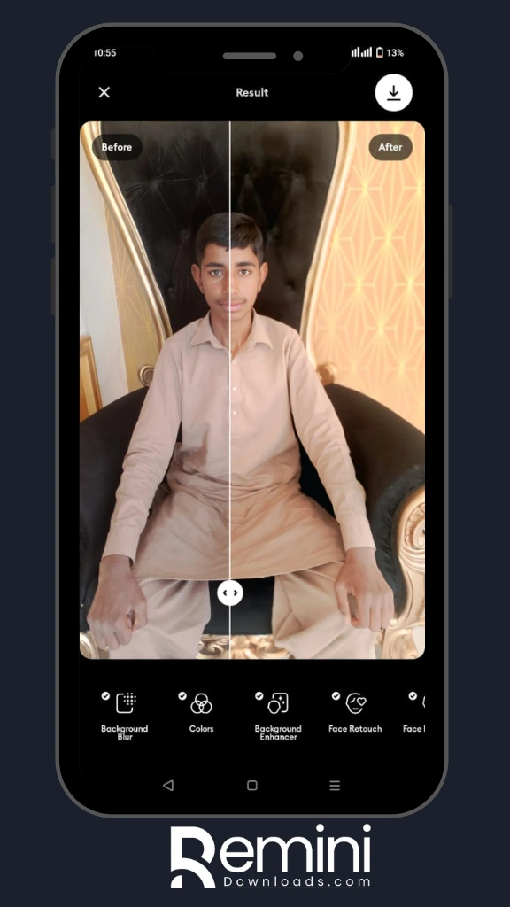 Remini vs VN: Which App is Best for Editing? 7 User procedure of Remini - Step four