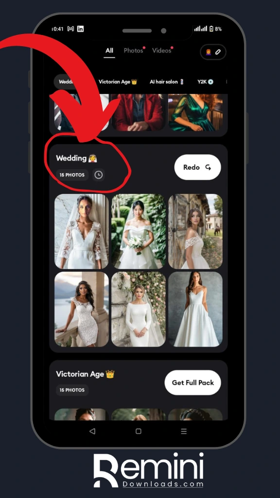 Remini AI Wedding Filters