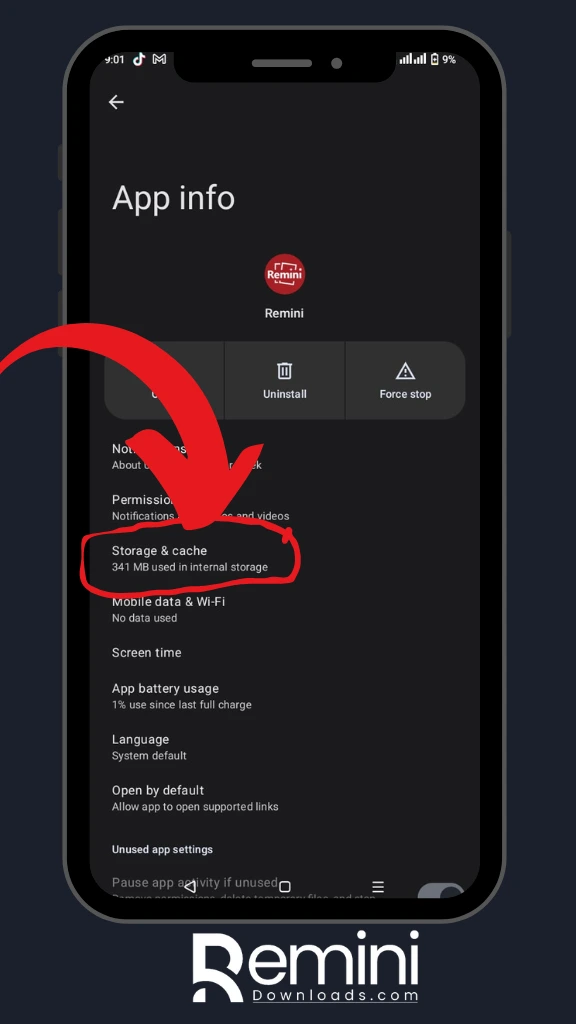 Remini App is Not Working? Here’s How to Fix It Instantly! 3 Remini APK storage & cache