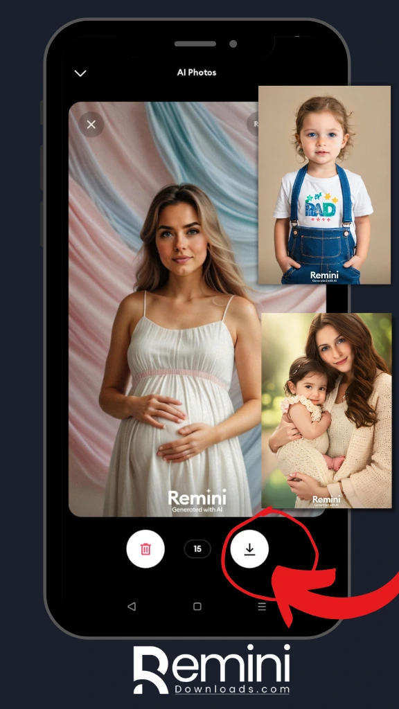 Remini AI baby filter