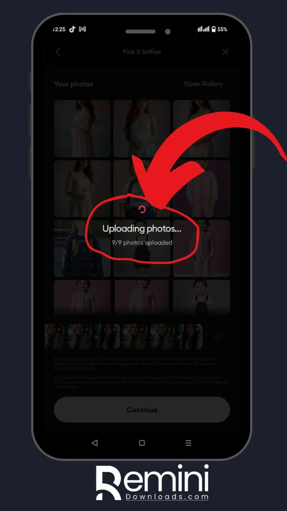 Remini AI baby filter