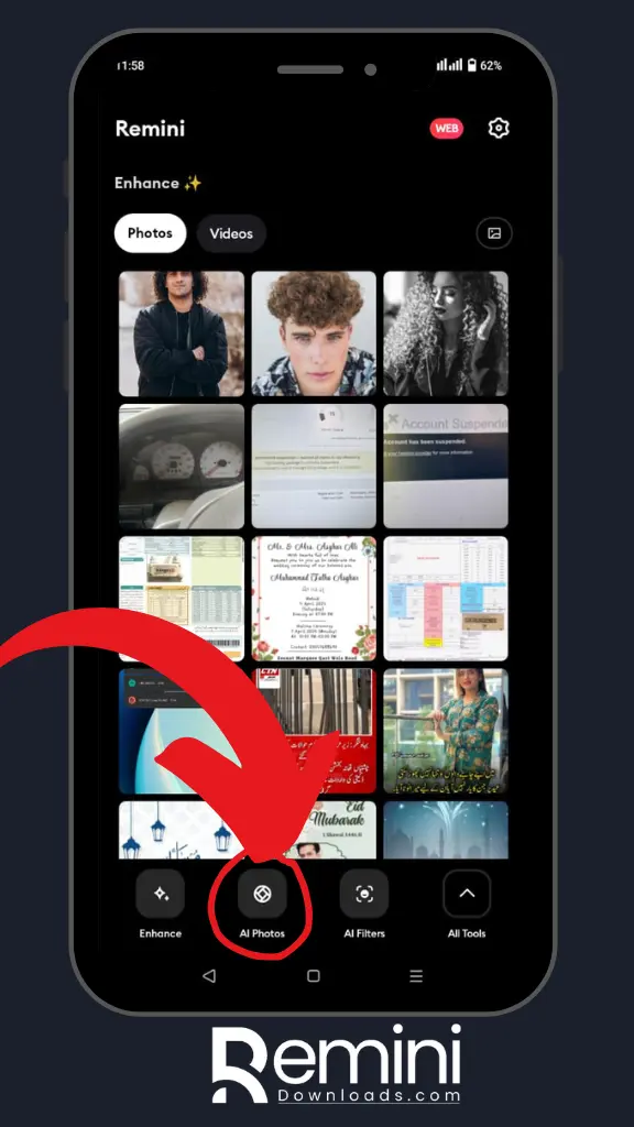 Remini Ai hair saloon AI Photos