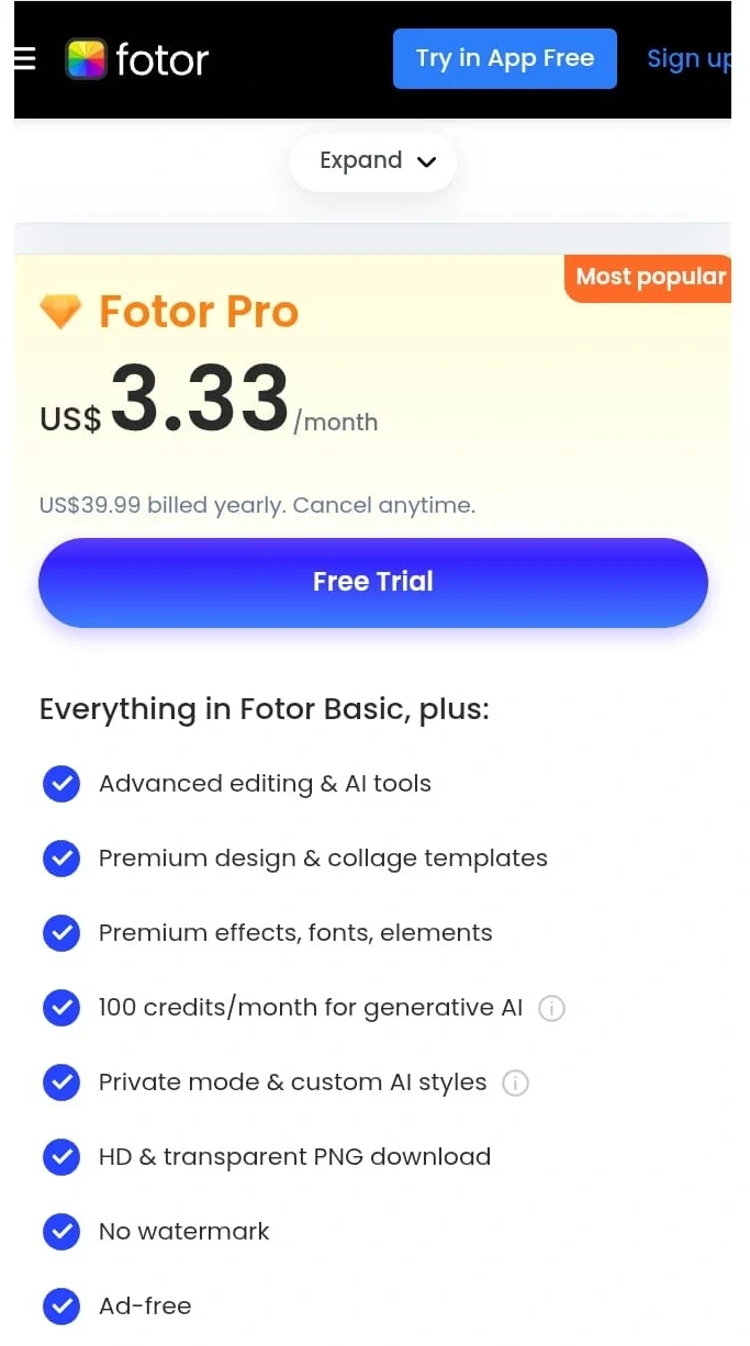 Remini vs Fotor: Which AI Photo Editor Is Best for You? 5 Remini vs Fotor Pricing