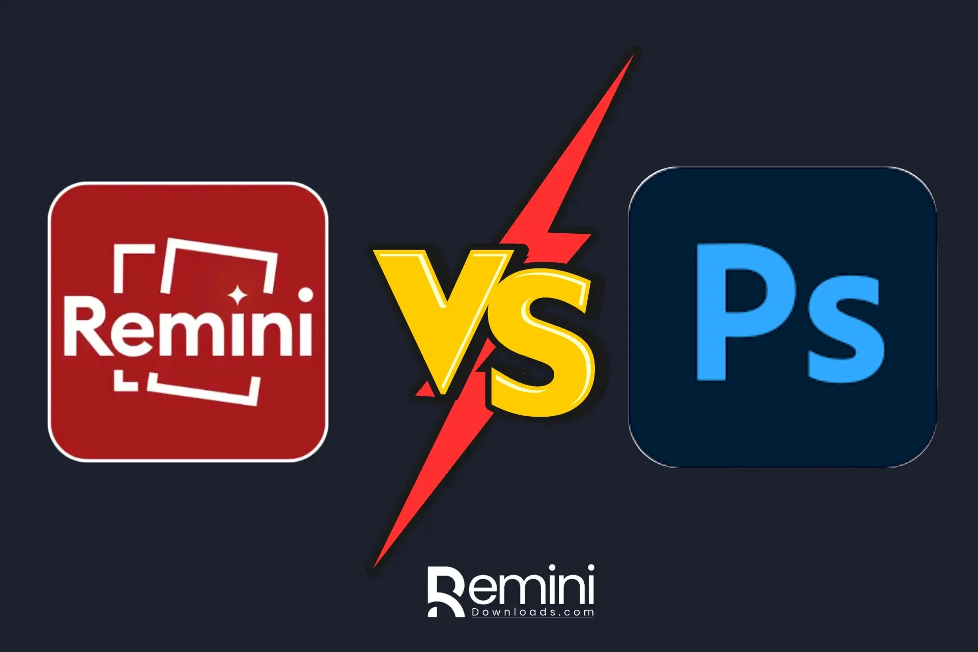Remini vs photoshop - banner